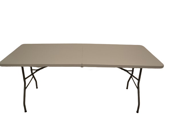 6ft White Rectangular Folding Table